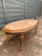 Vintage salontafel met marmeren blad – 119 cm, Antiek en Kunst, Ophalen