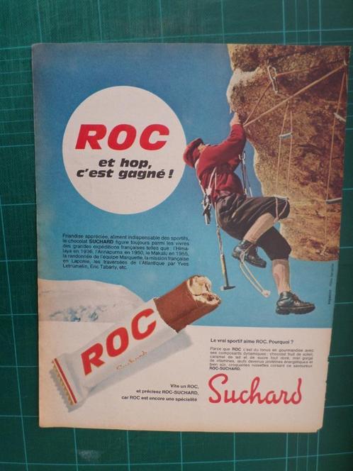Suchard chocolat - publicité papier Roc - 1966, Verzamelen, Merken en Reclamevoorwerpen, Gebruikt, Overige typen, Ophalen of Verzenden