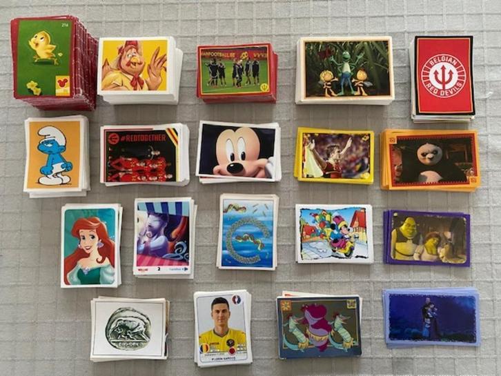 Lot van 1100 verschillende stickers ( Panini / Delhaize / Ca, Verzamelen, Stickers, Ophalen of Verzenden