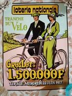 Affiche Loterie nationale Tranche de vélo 1977, Ophalen of Verzenden, Gebruikt, Reclame