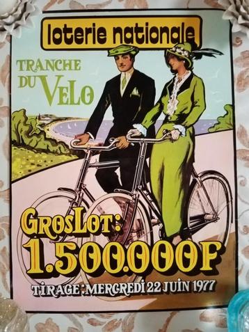 Affiche Loterie nationale Tranche de vélo 1977 beschikbaar voor biedingen