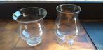 Grote glazen windlichten / kandelaar/ kaarsenhouder / vaas, Ophalen, Zo goed als nieuw, Glas, Minder dan 50 cm