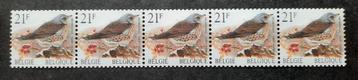 Belgique : COB 2792-R89 ** Oiseaux 1999.