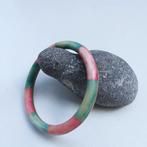 Armband: koper en gekleurd natuursteen, Ophalen of Verzenden, Zo goed als nieuw, Roze