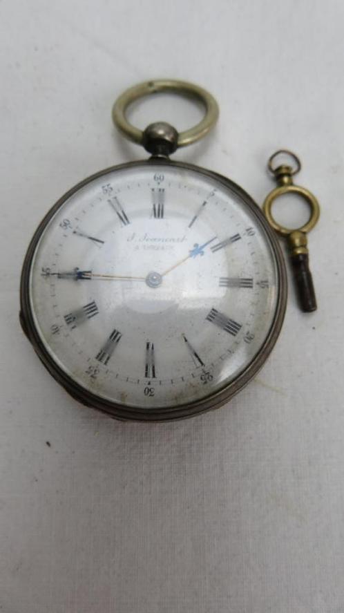zakhorloge J.Jeancart à Louvain, met sleutel, Antiek en Kunst, Antiek | Klokken, Ophalen