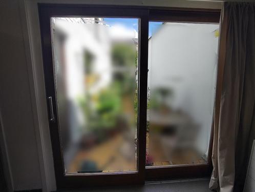 Houten schuifraam met dubbelglas, Doe-het-zelf en Bouw, Glas en Ramen, Gebruikt, Gevelraam of Ruit, 160 cm of meer, 160 cm of meer