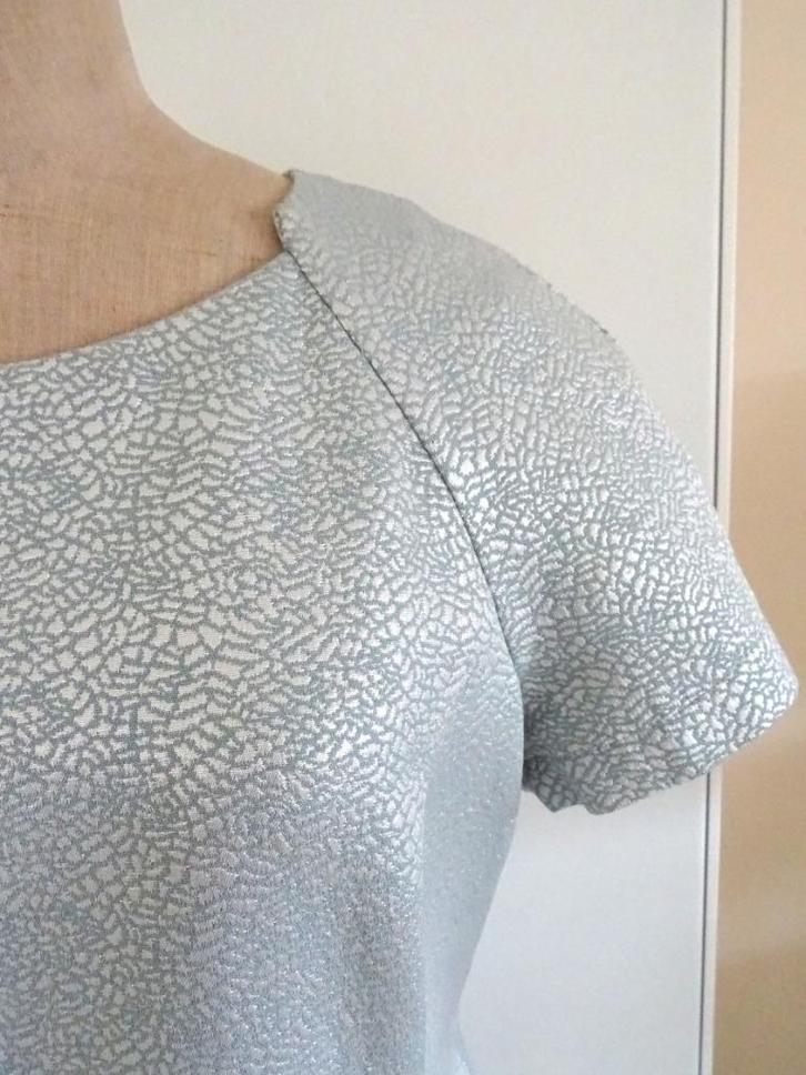 Als nieuw: jurk gsp, prachtige stof. 46 NL/48 B, Kleding | Dames, Jurken, Zo goed als nieuw, Maat 46/48 (XL) of groter, Overige kleuren