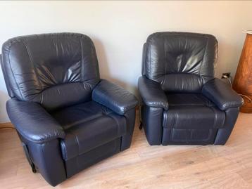 2 relaxzetels elektrisch in leder.  beschikbaar voor biedingen
