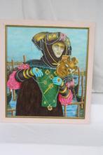 Schilderij olieverf op plaat carnaval masker Venetië nr. 2, Ophalen of Verzenden