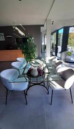 Glazen eettafel, Ophalen, Gebruikt, 200 cm of meer, 50 tot 100 cm