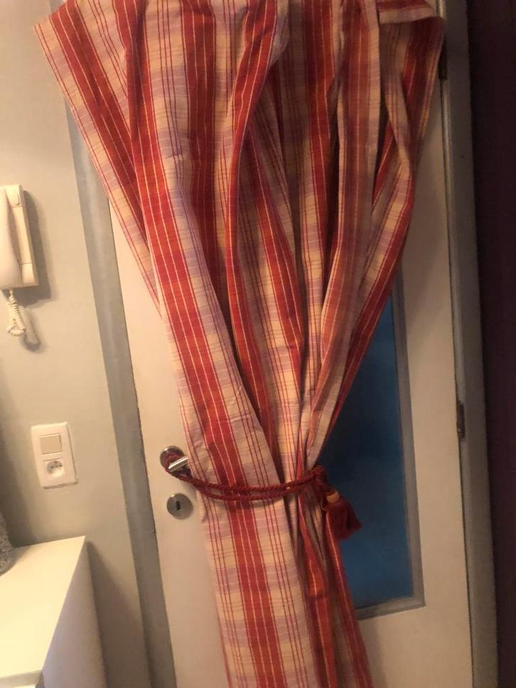 1paire rideaux doubles largeur, Huis en Inrichting, Stoffering | Gordijnen en Lamellen, Zo goed als nieuw, Ophalen of Verzenden