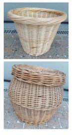 2 rieten manden, Ophalen, Zo goed als nieuw, Riet, Mand