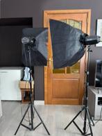 Flitsset 2 flitsers, 2 statieven, universele draadloze trigg, Audio, Tv en Foto, Foto | Flitsers, Ophalen, Gebruikt, Overige merken
