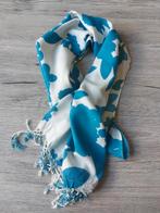 Foulard blanc et bleu très bon état, Ophalen of Verzenden, Gedragen, Sjaal