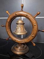 zeemansklok koper of brons en hout., Antiek en Kunst, Antiek | Brons en Koper, Brons, Ophalen