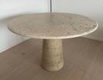 Travertin design klassieker eettafel Angelo Mangiarotti, Huis en Inrichting, Tafels | Eettafels, Ophalen, Zo goed als nieuw, Rond