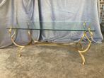Messing salontafel met glas Maison Jansen jaren 60, Ophalen