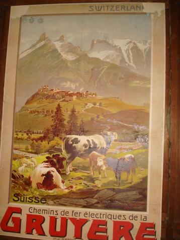 Litho A. RECKZIEGEL1906 Chemin de fer électriques Gruyère  beschikbaar voor biedingen