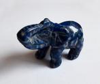 Artisanaal snijwerk Olifant in Sodaliet (mineraal) - 2de H, Envoi