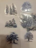 Scrapbooking 30 stickers winter bomen, Hobby en Vrije tijd, Scrapbooking, Ophalen, Nieuw