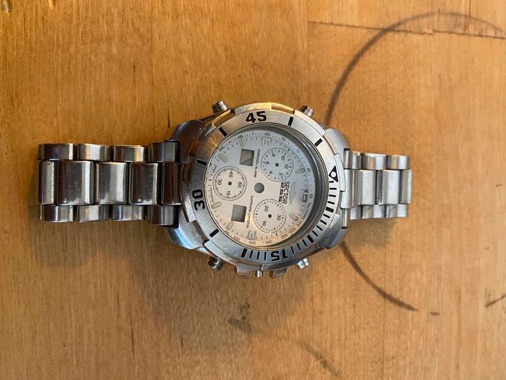 Sector 255 No Limits vintage (onderdelen), Handtassen en Accessoires, Horloges | Heren, Gebruikt, Polshorloge, Staal, Staal, Ophalen of Verzenden