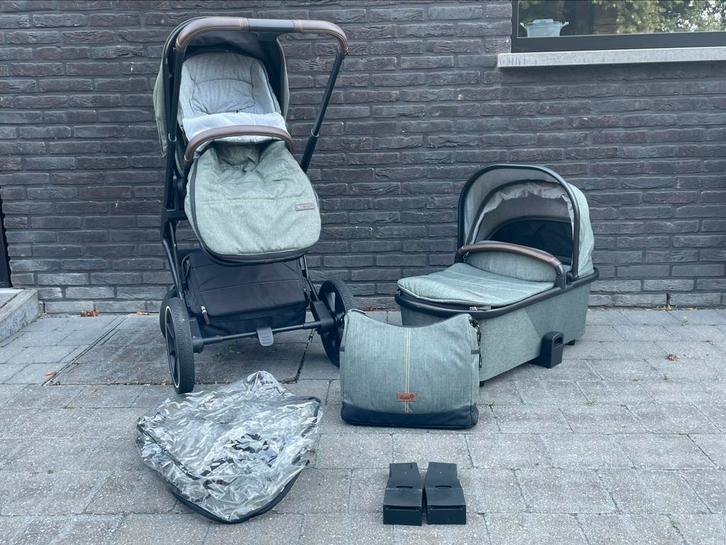 Qute Q-rider 2-in-1, Kinderen en Baby's, Kinderwagens en Combinaties, Gebruikt, Kinderwagen, Overige merken, Met reiswieg, Verstelbare duwstang