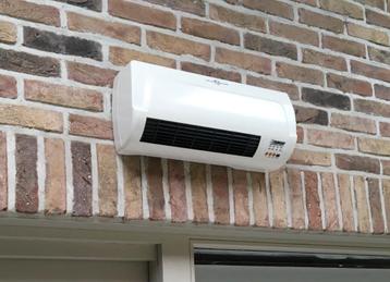 Wandverwarming met ventilatie