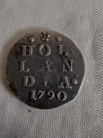 Holland Dubbele Wapen Stuiver MUNT  1790 