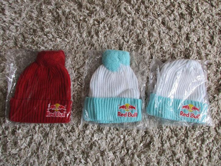 Red Bull Athlete / Atleet Beanie - Muts 3 Stuks Zeldzaam!, Kleding | Heren, Mutsen, Sjaals en Handschoenen, Nieuw, Muts, Ophalen of Verzenden