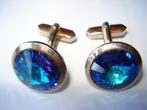 Manchetknopen cufflinks boutons de manchette, Handtassen en Accessoires, Manchetknopen, Verzenden, Gebruikt, Glas of Kristal