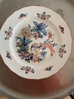 Porseleinen groot  Boch bord. Serie Rhodes. Vogel en bloemen, Ophalen of Verzenden