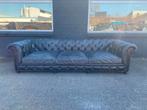 XXL Chesterfield bank vintage zwart GRATIS GELEVERD, Ophalen of Verzenden, Leer