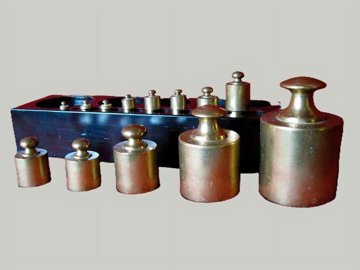 Weegschaal gewichten koperen gewichten, Antiek en Kunst, Antiek | Brons en Koper, Koper, Ophalen