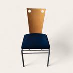 2 vintage Memphis stoelen, Huis en Inrichting, Stoelen, Ophalen, Gebruikt, Blauw