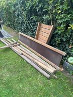 houten glijbaan, Ophalen, Gebruikt