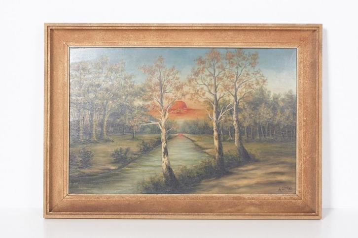 Schilderij A. Clottens 1913, Antiek en Kunst, Kunst | Schilderijen | Klassiek, Ophalen