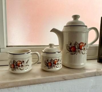 Vintage Royal Tudor Ware “Crown Harvest” koffieset beschikbaar voor biedingen