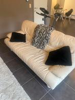 Witlederen zetels, Huis en Inrichting, Zetels | Zetels, Ophalen, Gebruikt, Leer, Rechte bank