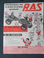 RAS - publicité - supplément journal tintin - 1958, Autres types, Utilisé, Enlèvement ou Envoi