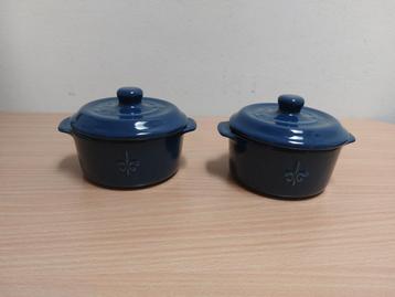 2 mini kookpannetjes Cocotte keramiek Fontignac-nieuw beschikbaar voor biedingen