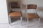 keukenstoelen, Métal, Comme neuf, Brun, Enlèvement