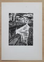 Houtsnede Frans Masereel: OOSTENDE: de Visserskaai, Verzenden
