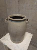 Keulse pot inmaakpot grijs blauwe banden handvat antiek, Enlèvement ou Envoi