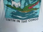 Rare: Vintage T-shirt : TINTIN in the Congo, années '90, Collections, Collections Autre, Collections TINTIN, Utilisé, Enlèvement ou Envoi