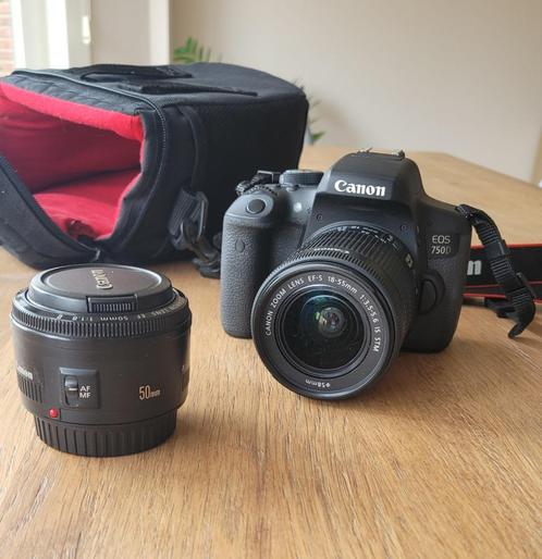 Canon EOS750D et 2 objectifs, Audio, Tv en Foto, Fotocamera's Digitaal, Gebruikt, Spiegelreflex, Canon, Ophalen of Verzenden