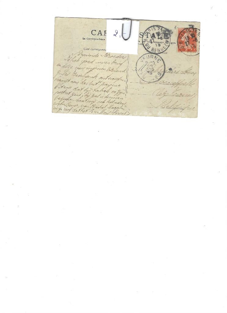 kaart militair naar Veurne, Verzamelen, Postkaarten | België, Ophalen of Verzenden