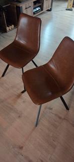 4 cognac stoelen, Huis en Inrichting, Stoelen, Ophalen