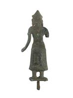 Klein oud bronzen beeld - De godin UMA Khmer Art, Antiek en Kunst, Ophalen of Verzenden