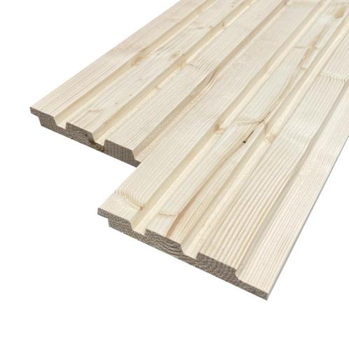 Deens rabat | rhombus | triple | rabatdelen | hout | plank, Bricolage & Construction, Bois & Planches, Neuf, Planche, Épicéa, Moins de 25 mm