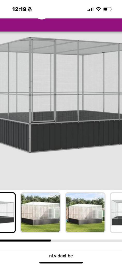 BUITEN VOLIERE NIEUW 3mX3m, Animaux & Accessoires, Oiseaux | Cages & Volières, Comme neuf, Enlèvement